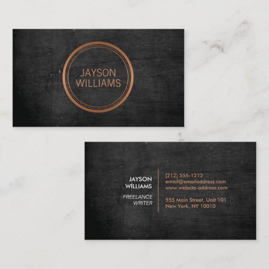 Copper Circle Persoonlijk Visitekaartje (Voorkant / Achterkant)