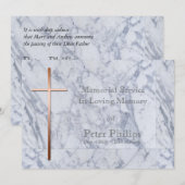 Copper Cross Marble 2 Uitvaart Aankondiging (Voorkant / Achterkant)