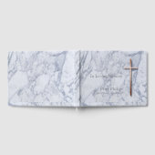 Copper Cross Marble Funeral Memorial Guest Book Gastenboek (Volledig)