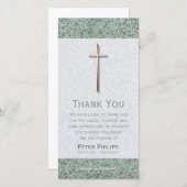 Copper Cross Stone 1 Funeral Bedankt voor je foto (Voorkant / Achterkant)