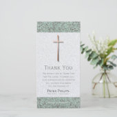 Copper Cross Stone 1 Funeral Bedankt voor je foto (Staand voorkant)