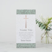 Copper Cross Stone 2 Funeral Bedankt voor je foto (Staand voorkant)