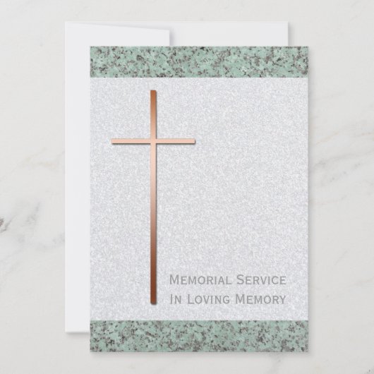 Copper Cross Stone 2 Uitvaart Aankondiging (Voorkant)