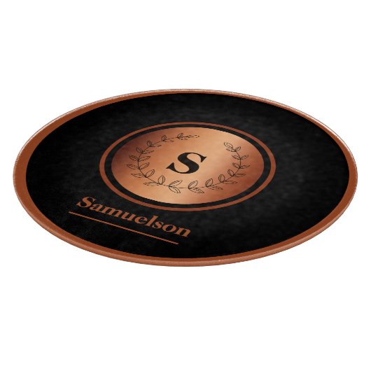 Copper Detailed Personalized Kitchen Cutting Board Snijplank (Hoek)