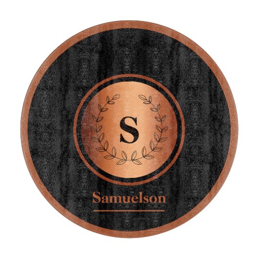 Copper Detailed Personalized Kitchen Cutting Board Snijplank (Voorkant)