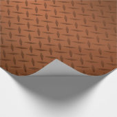 Copper Diamondplate Let Pattern Cadeaupapier (Hoek)