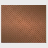 Copper Diamondplate Let Pattern Cadeaupapier (Vlak)