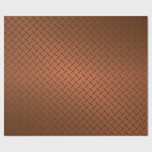 Copper Diamondplate Let Pattern Cadeaupapier (Vlak)