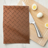 Copper Diamondplate Let Pattern Theedoek (Quarter Fold)