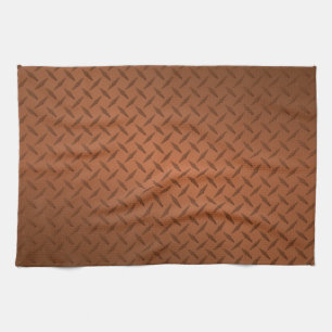 Copper Diamondplate Let Pattern Theedoek