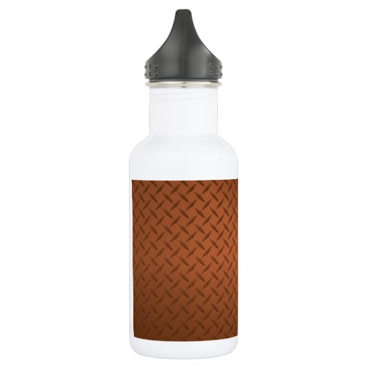 Copper Diamondplate Let Pattern Waterfles (Links)