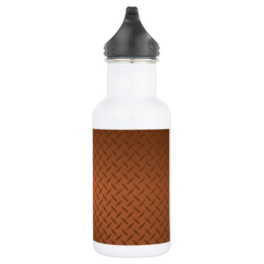 Copper Diamondplate Let Pattern Waterfles (Rechts)