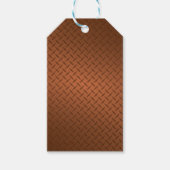 Copper Diamondplate Pattern Kijk Cadeaulabel (Voorkant)