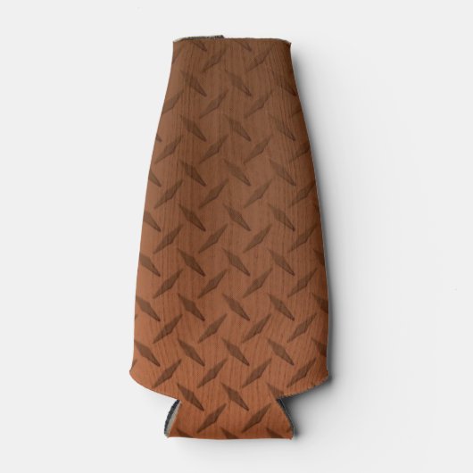 Copper Diamondplate Pattern Kijk Flesjeskoeler (Voorkant)
