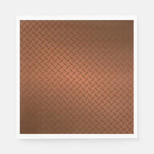 Copper Diamondplate Pattern Kijk Servetten (Voorkant)