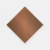 Copper Diamondplate Pattern Kijk Servetten (Hoek)