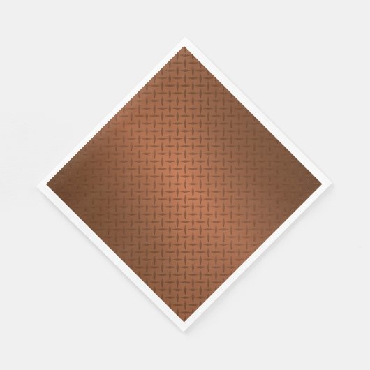 Copper Diamondplate Pattern Kijk Servetten (Hoek)
