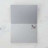 Copper Dusty Blue is het seizoen kalligrafie Kaart (Binnen)