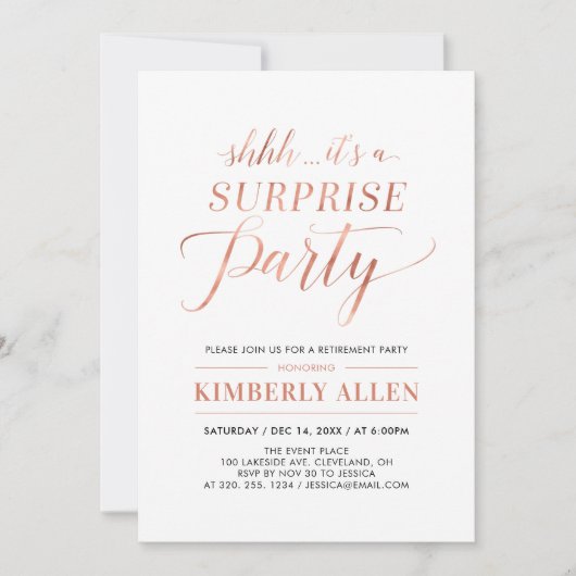 Copper | Eenvoudig modern Enterprise Retirement Pa Kaart (Voorkant)