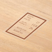 Copper Elegant Modern Wedding Acryl Uitnodigingen (Laagn)