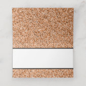 Copper Faux Glitter Place-kaart Plaatskaartje (Binnenkant ongevouwen)