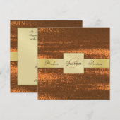 Copper Faux Metal Gold Monogram Formele Uitnodigin Kaart (Voorkant / Achterkant)