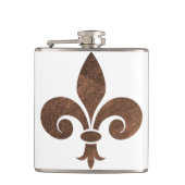 Copper Fleur De Lis Bar Cadeau Heupfles (Voorkant)