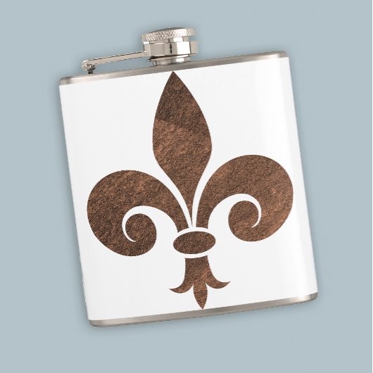 Copper Fleur De Lis Bar Cadeau Heupfles