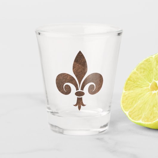 Copper Fleur De Lis Shot Glas (Voorkant)