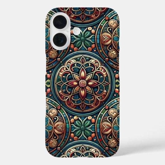 Copper Flower iPhone 16 hoes (Achterkant)