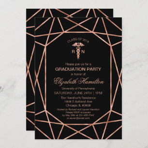 Copper Gem Medical Nursing School Afstudeerfeest Kaart