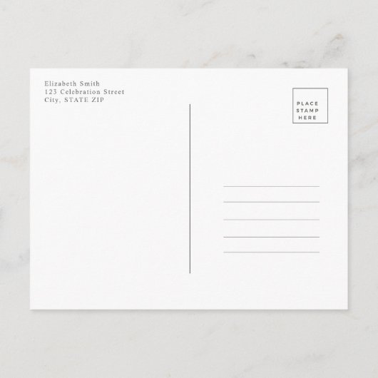 Copper Geometric Burgundy Blue Vrijgezellenfeest Aankondigingskaart (Achterkant)