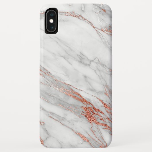 Copper | Girly Roos Gold & White Monomgram Case-Mate iPhone Case (Achterkant)