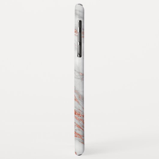 Copper | Girly Roos Gold & White Monomgram Case-Mate iPhone Case (Achterkant/links)