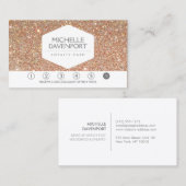 COPPER GLITTER Salon Loyalty Kaart (Voorkant / Achterkant)