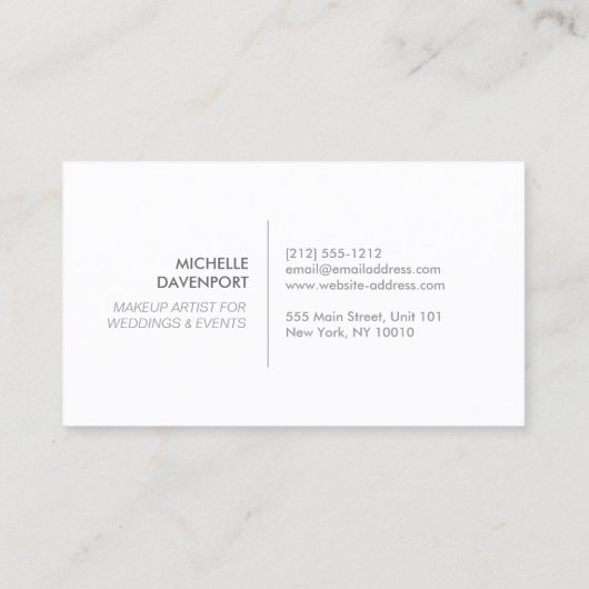 COPPER GLITTER Salon Loyalty Kaart (Achterkant)