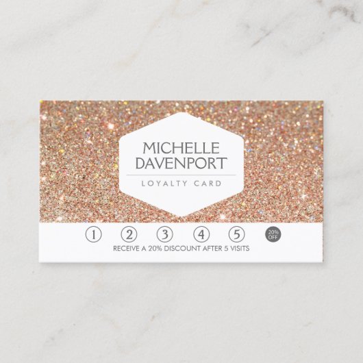 COPPER GLITTER Salon Loyalty Kaart (Voorkant)