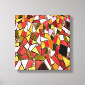 Copper Gold Abstracte mozaïek Canvas Afdruk (Voorkant)