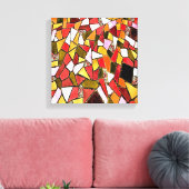 Copper Gold Abstracte mozaïek Canvas Afdruk (Insitu (Woonkamer))