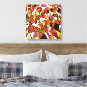 Copper Gold Abstracte mozaïek Canvas Afdruk (Insitu (Slaapkamer))