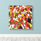 Copper Gold Abstracte mozaïek Canvas Afdruk (Insitu (Houten vloer))