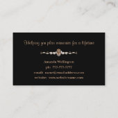 Copper & Gold Floral Event Planner Business Card Visitekaartje (Achterkant)