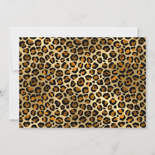 Copper Gold Leopard Folie Gem Heart 21st Birthday Kaart (Achterkant)