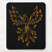 Copper Gold Phoenix rijdt op zwart Muismat (Voorkant)