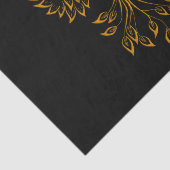 Copper Gold Phoenix rijdt op zwart Tissuepapier (Detail)