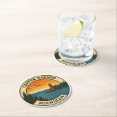 Copper Harbor Coaster Set Ronde Kartonnen Onderzetter (Insitu)