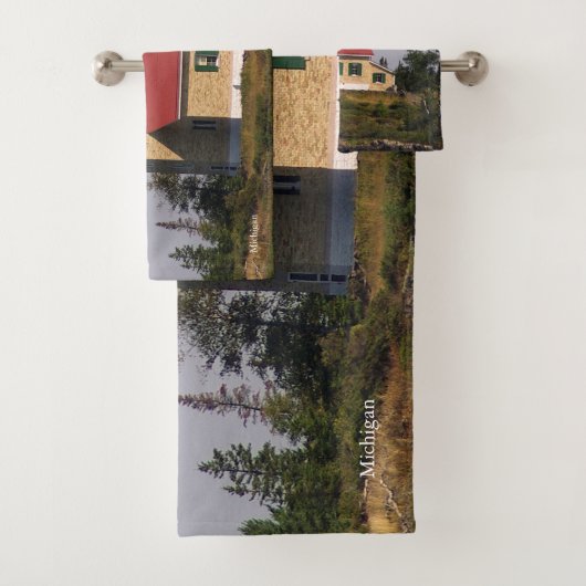 Copper Harbor Vuurtoren handdoek set (Insitu)