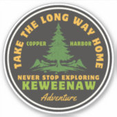 Copper Harbour Keweenaw Michigan Avontuur Sticker (Voorkant)