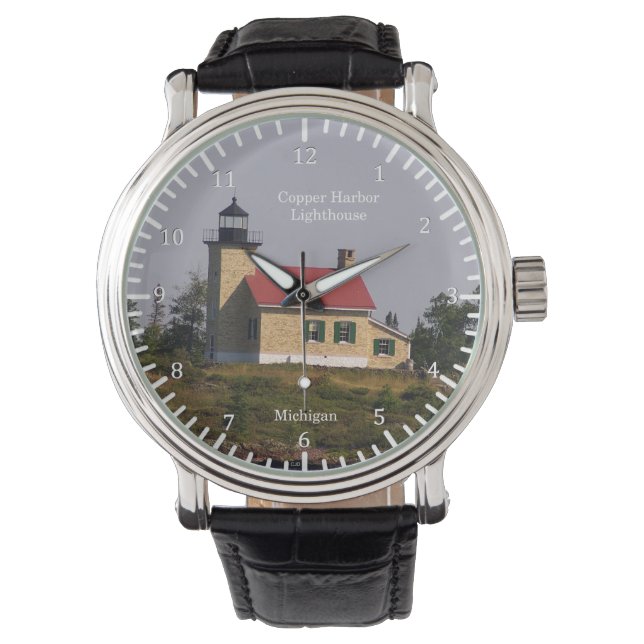 Copper Harbour Lighthouse Horloge (Voorkant)