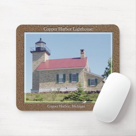 Copper Harbour Lighthouse mousepad Muismat (Met muis)